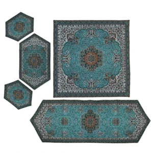 ست 5 تکه رومیزی ترمه طرح شاه نشین کد20080 کدm327