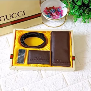 ست سه کیف مردانه کمربند ست کادویی کدm432