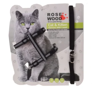 قلاده گربه رز وود مدل شبرنگ کدm329