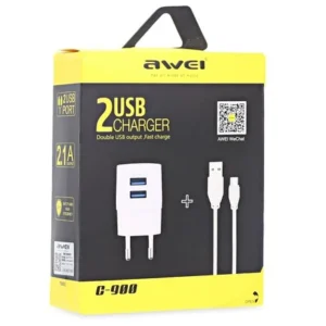 شارژر دیواری آوی مدل C-900 همراه با کابل microUSB کدm6337