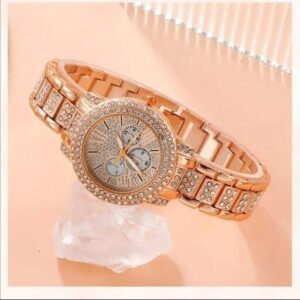 ساعت مچی عقربه ای زنانه مدل فول نگین کدm6707