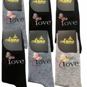 جوراب زنانه آلامه طرح mu900 مجموعه 6 عددی کد p8010