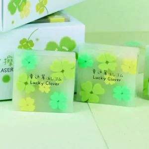 پاک کن مغزدار طرح گل های سبز دو عددی کد p8182