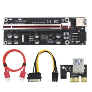 رایزر کارت گرافیک تبدیل PCI EXPRESS X1 به X16 مدل 8 خازن 009s plus کلاس P14143