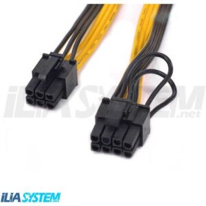 کابل برق کارت گرافیک 6 پین به 8 پین مدل W3 طول 0.5 متر 12عددی کدP14825