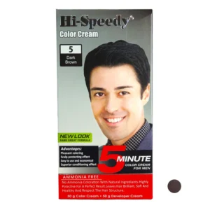 کیت رنگ مو های اسپیدی شماره 5 حجم 50 میلی لیتر رنگ قهوه ای تیره کد P15640