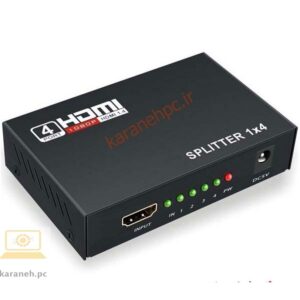 اسپلیتر HDMI چهار پورت وی نت V-NET V-SPHD1404 V-NET V-SPHD1404 HDMI 1.4-4K Splitter 1×4 with Adaptor کدP16701