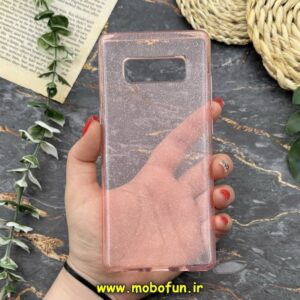 قاب گوشی Galaxy Note 8 سامسونگ طرح ژله ای شفاف اکلیلی شاین صورتی کد 11933 کد p18114