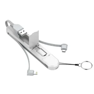 کابل تبدیل USB به USB-C/MicroUSB/لایتنینگ الدینیو مدل LC-130 طول 0.2 متر کد p18326