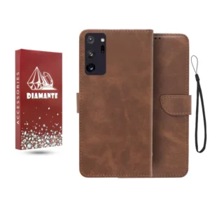 کیف کلاسوری دیامانته مدل جاکارتی بنددار مناسب برای گوشی موبایل سامسونگ Galaxy Note 20 Ultra به همراه بند آویز کد p18338