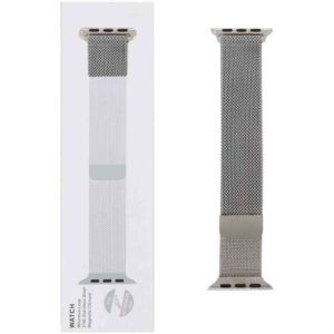 بند اورجینال اپل واچ میلانس مگنتی سایز 38/40/41 - نقره ای (پک دار) کد 18487