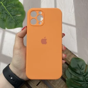 قاب سیلیکونی زیر بسته محافظ لنزدار اصلی iPhone 13 Pro - نارنجی
