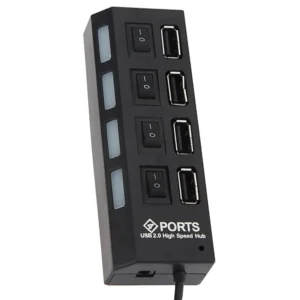 هاب 4 پورت USB 2.0 پورتز مدل HI-SPEED کد p18806