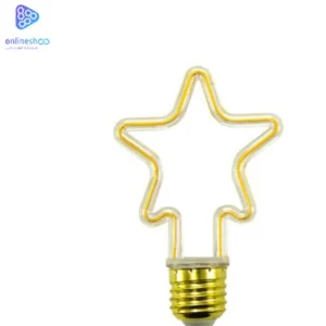 لامپ نئون 4 وات طرح ستاره کد ML-A03 پایه E27 کدp20169