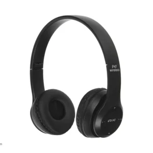 هدفون بلوتوثی مدل P47 بدون قابلیت نویز کنسلینگ، درگاه شارژ Micro USB، دارای شیار کارت حافظه کد P22496