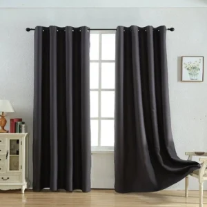 پرده پانچی کتان Gb01 سایز 280x140 سانتی‌متر بسته 2 عدد مناسب اتاق نشیمن، اتاق خواب و آشپزخانه کد P22160